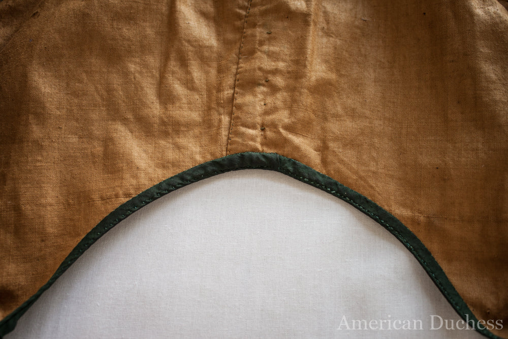 1820s Green Dress Construction Details - Bodice