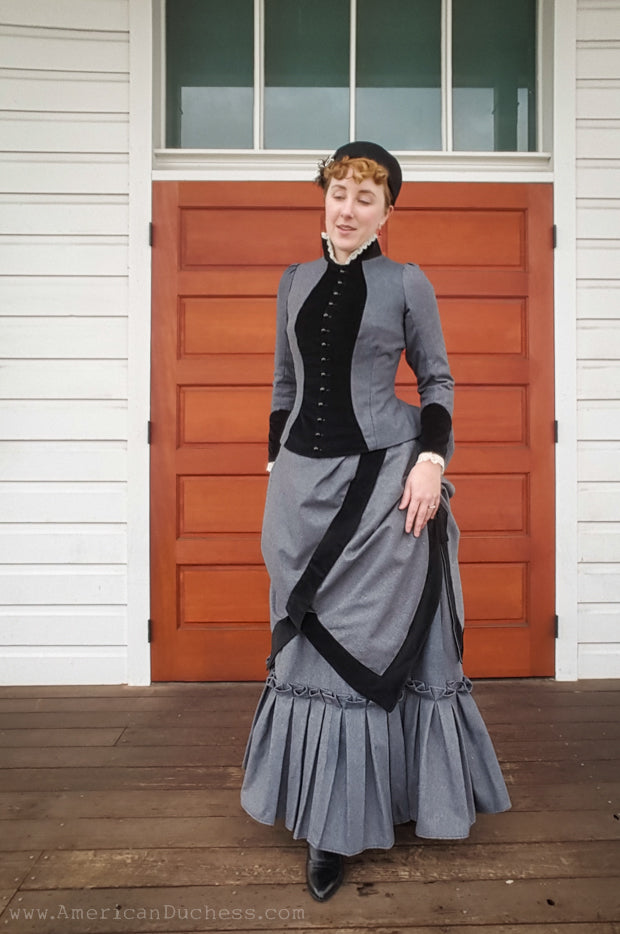 1880s Wool Ensemble - The Bodice and Finished Outfit