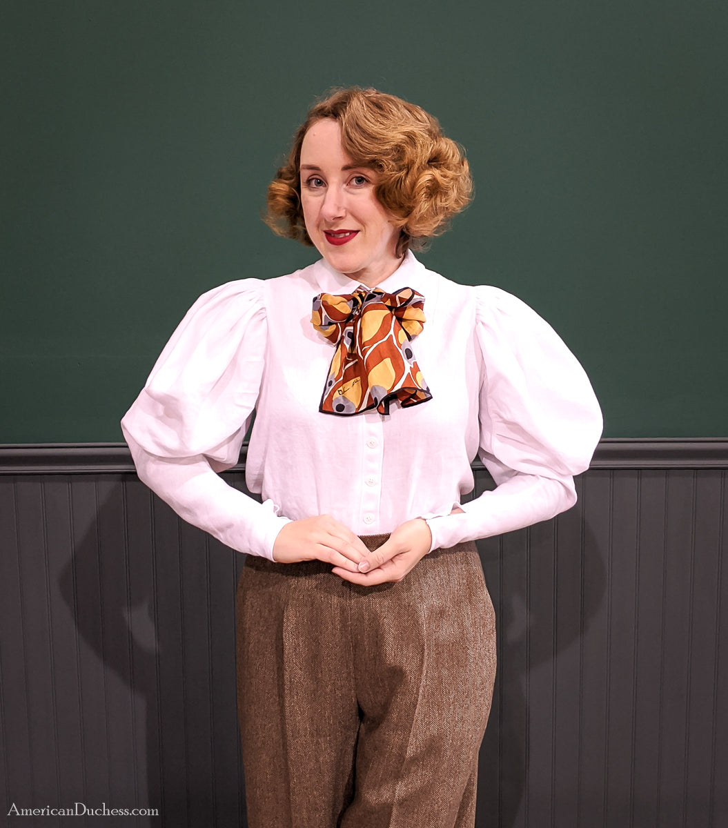 History is Cool: 1890s Belle Epoque Linen Summer Blouse