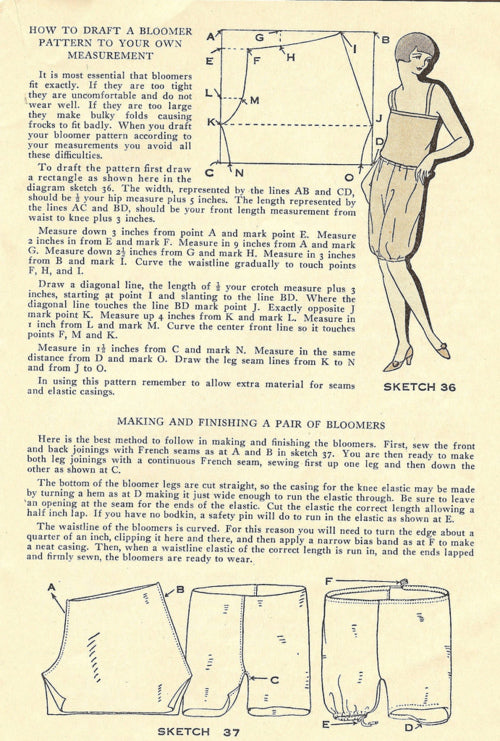 V353: 1920s Knickers Pattern