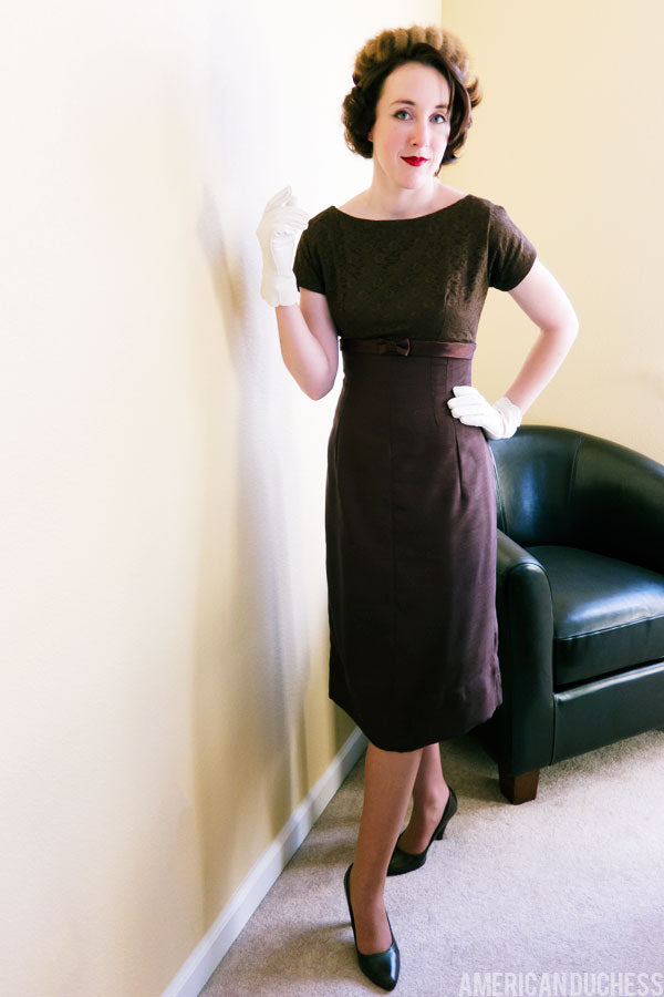 V51: 1957 Little Brown Dress