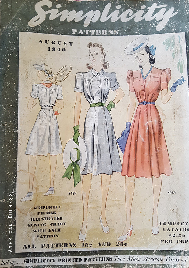 Simplicity Pattern Catalog, August 1940