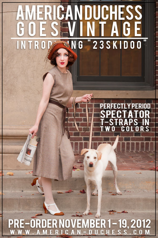 V304: Introducing "23Skidoo" 1920s T-Strap Spectators - Pre-Order Now!