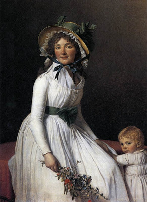 Costume Analytics: Emilie Seriziat's White Muslin Gaulle, 1795.