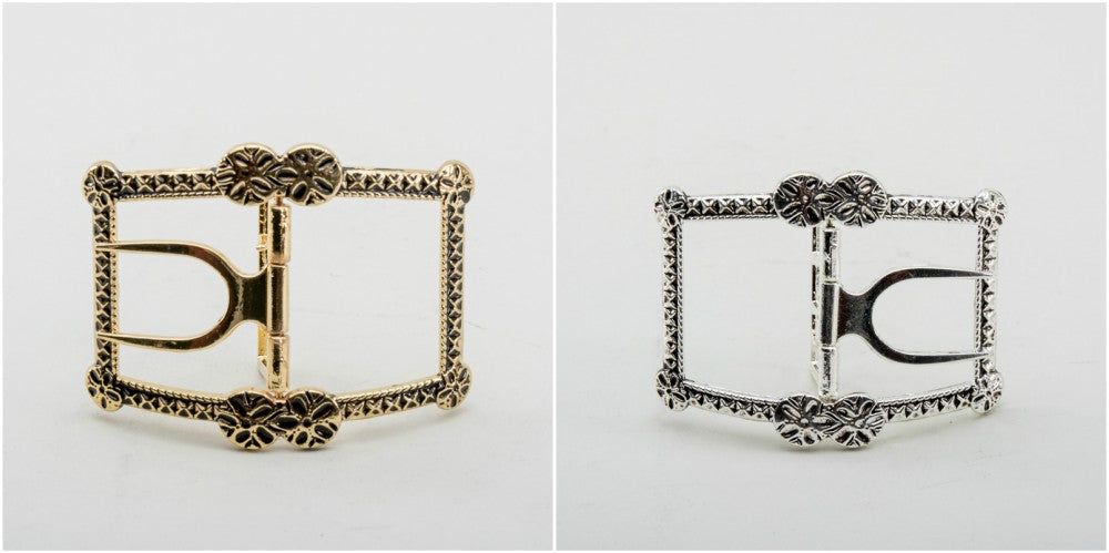 New! "Forget Me Not" 18th Century Shoe Buckles