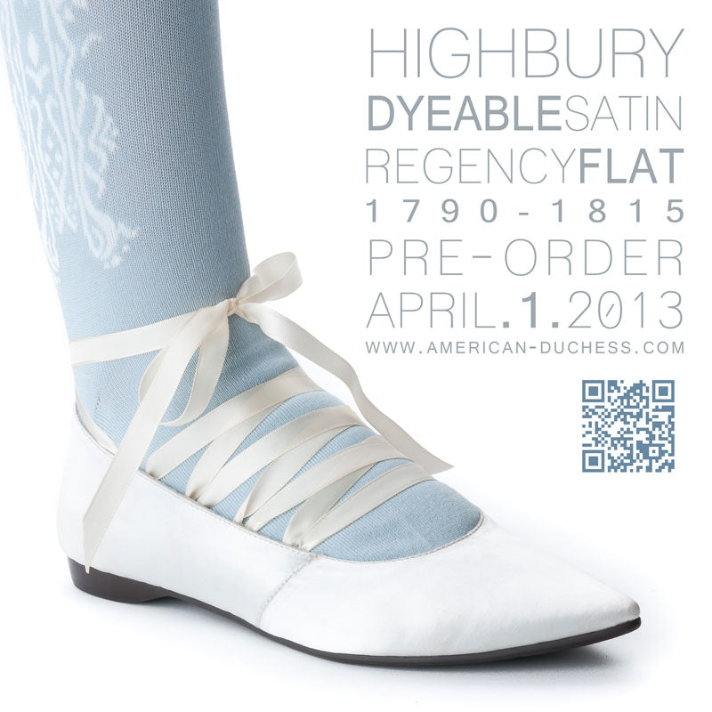 Introducing "Highbury" Dyeable Satin Regency Flat - Pre-Order April 1st!