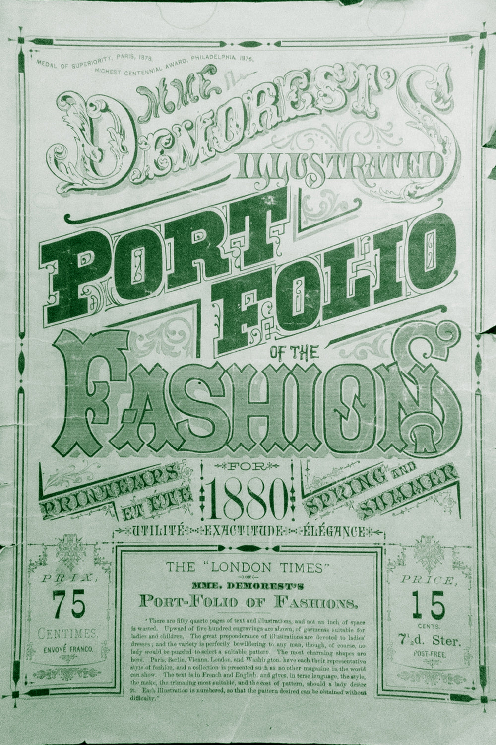 Madame Demorest's Illustration Portfolio of the Fashions for 1880 - Full Catalog - FREE!