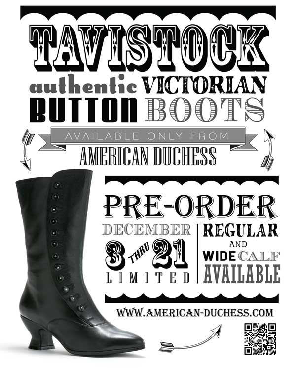 V327: "Tavistock" Button Boots - Pre-Order Now Open