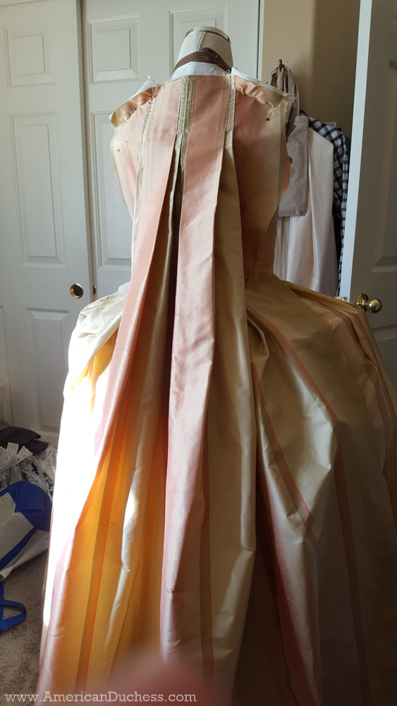 1765 Robe a la Bon Bon - Progress on the Gown