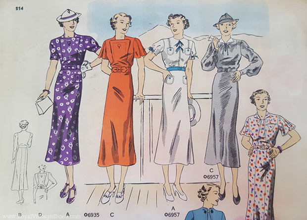 Butterick Pattern Catalog, 1937 - A Few Faves