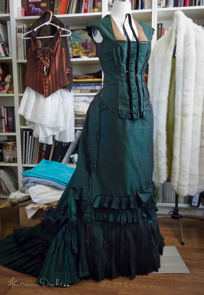 V355: Green Acres Bustle Gown Progress