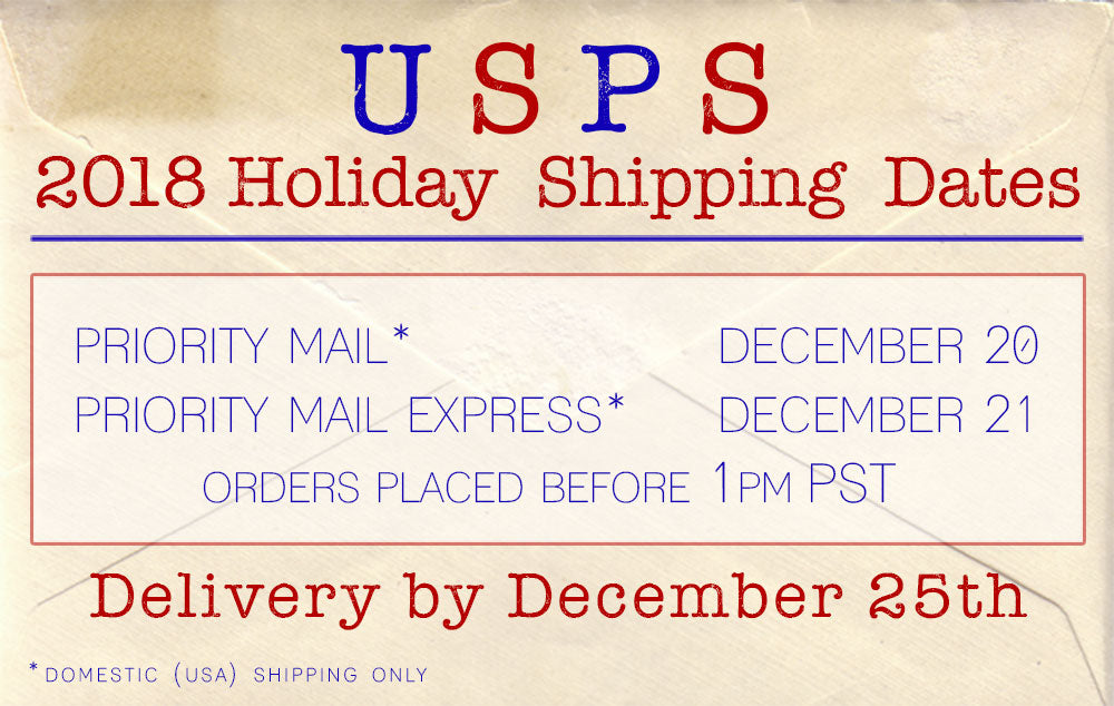 Holiday Shipping Dates