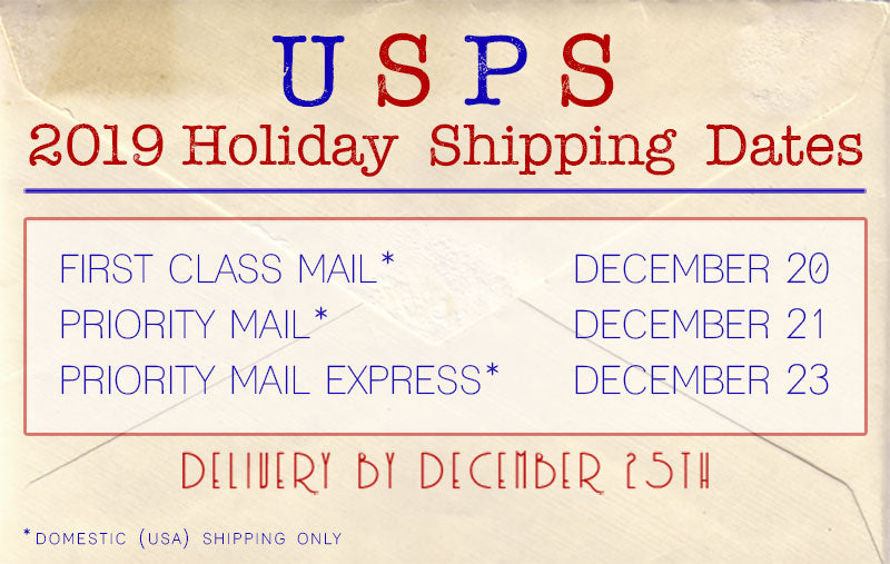 Holiday Shipping Deadlines, 2019