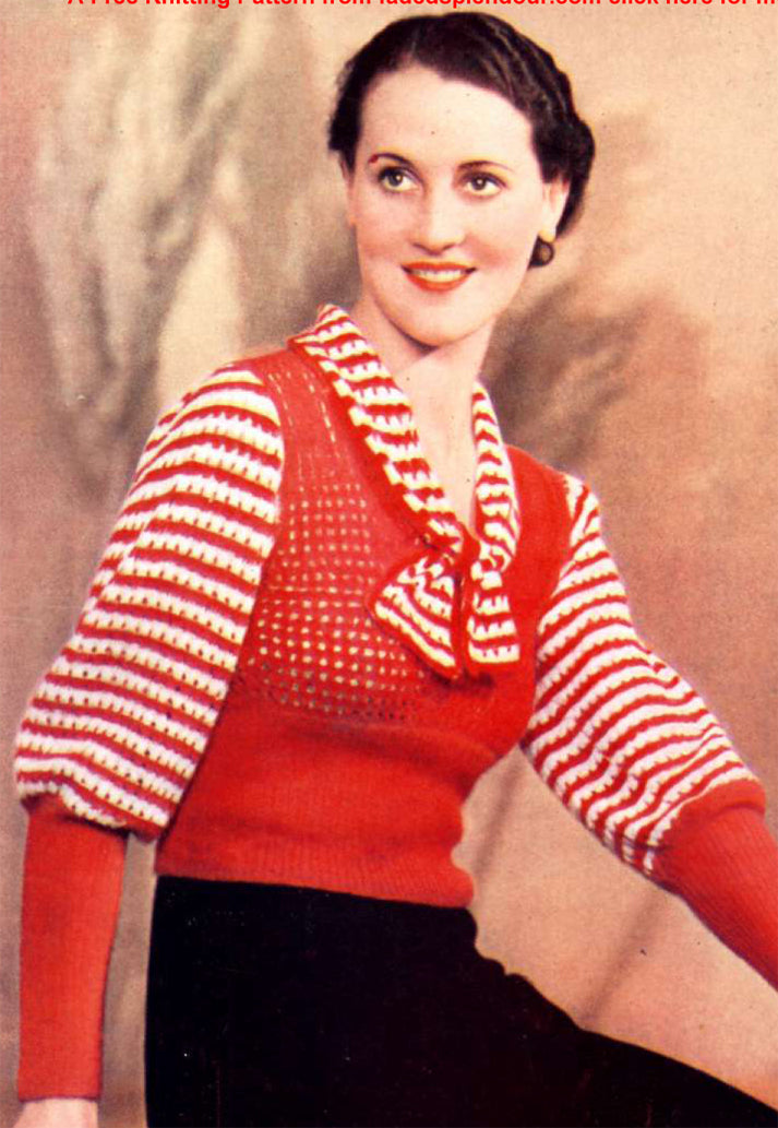 A 1930s "Bonnie & Clyde" Sweater Blouse