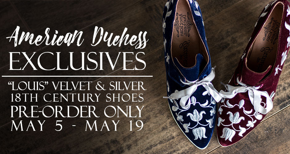 EXCLUSIVE! "Louis" Velveteen & Embroidered Baroque Shoes