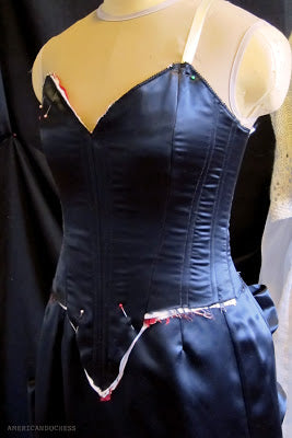 More Tea with Madame X - Progress on The Satan Bodice from Hell