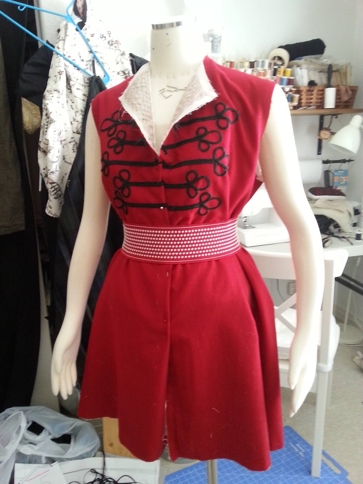 1919 "Red Russian Doll" Coat Progress