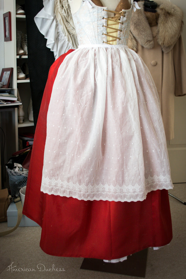 18th c. Red Petticoat Re-Fashion