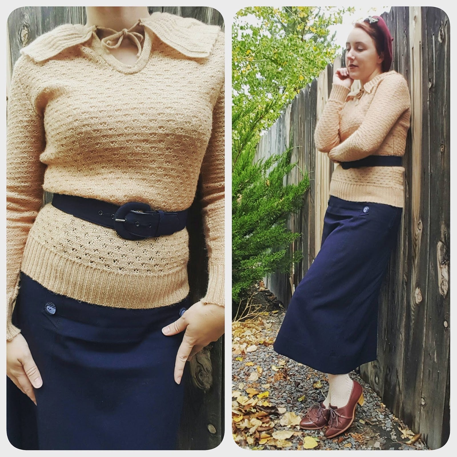 An Easy Thrifted and Me-Made 1930s Fall Outfit