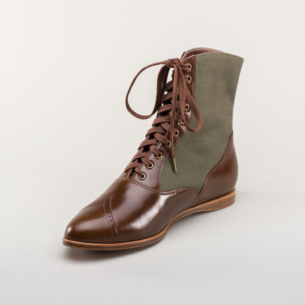 PRE-ORDER Anne Women's Boots (Brown/Olive)