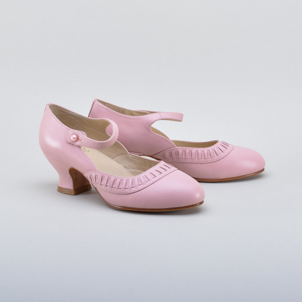Marjorie Women’s 1920s Shoes (Blush Pink) – American Duchess