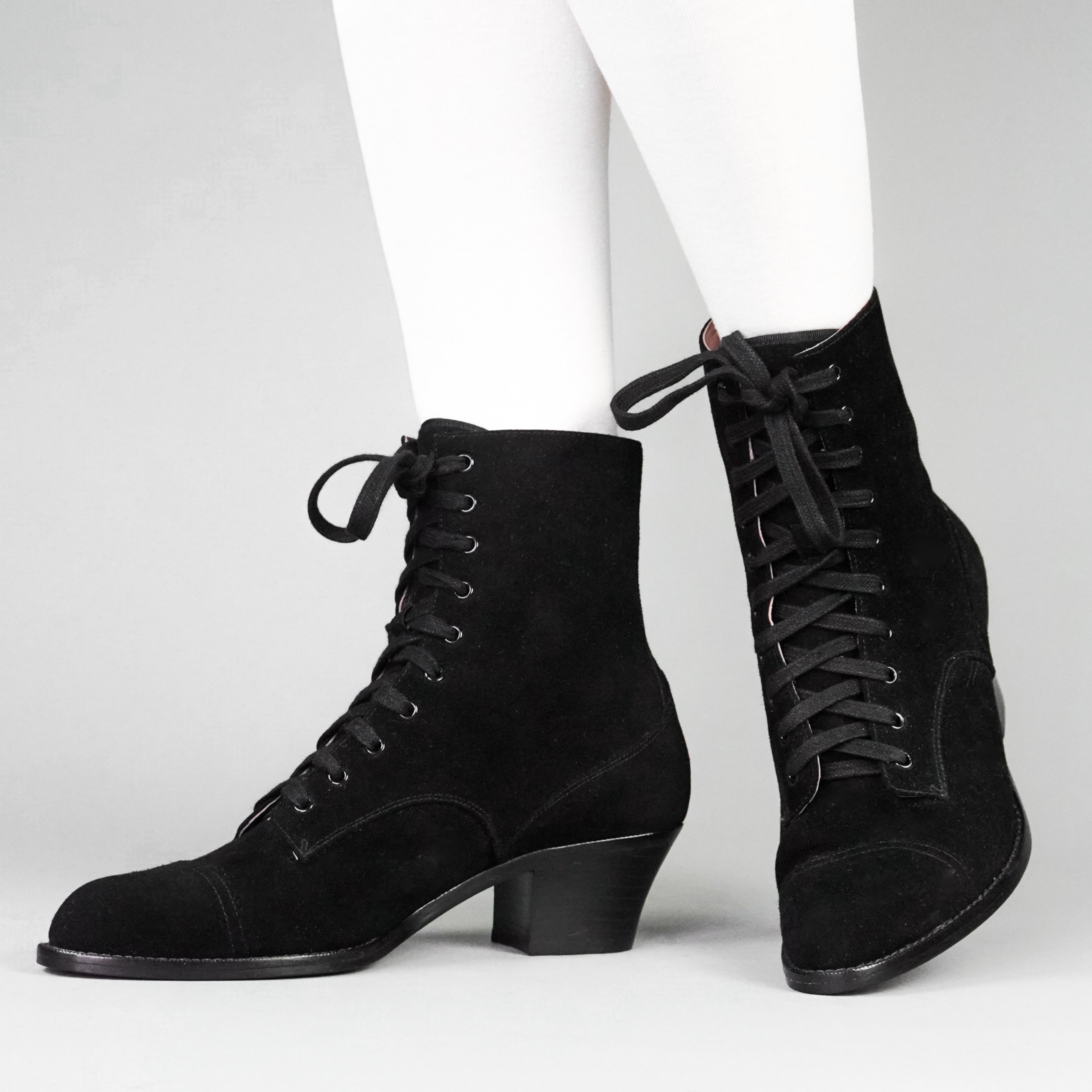 PRE-ORDER Paris Women's Boots (Black Suede) – American Duchess