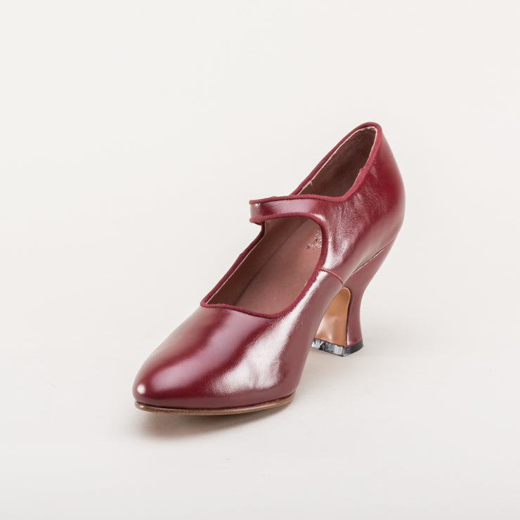 Anna May Women's 1920s Mary Jane High Heels (Oxblood) – American Duchess