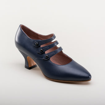 Bellatrix Women's Edwardian Shoes (Navy) – American Duchess