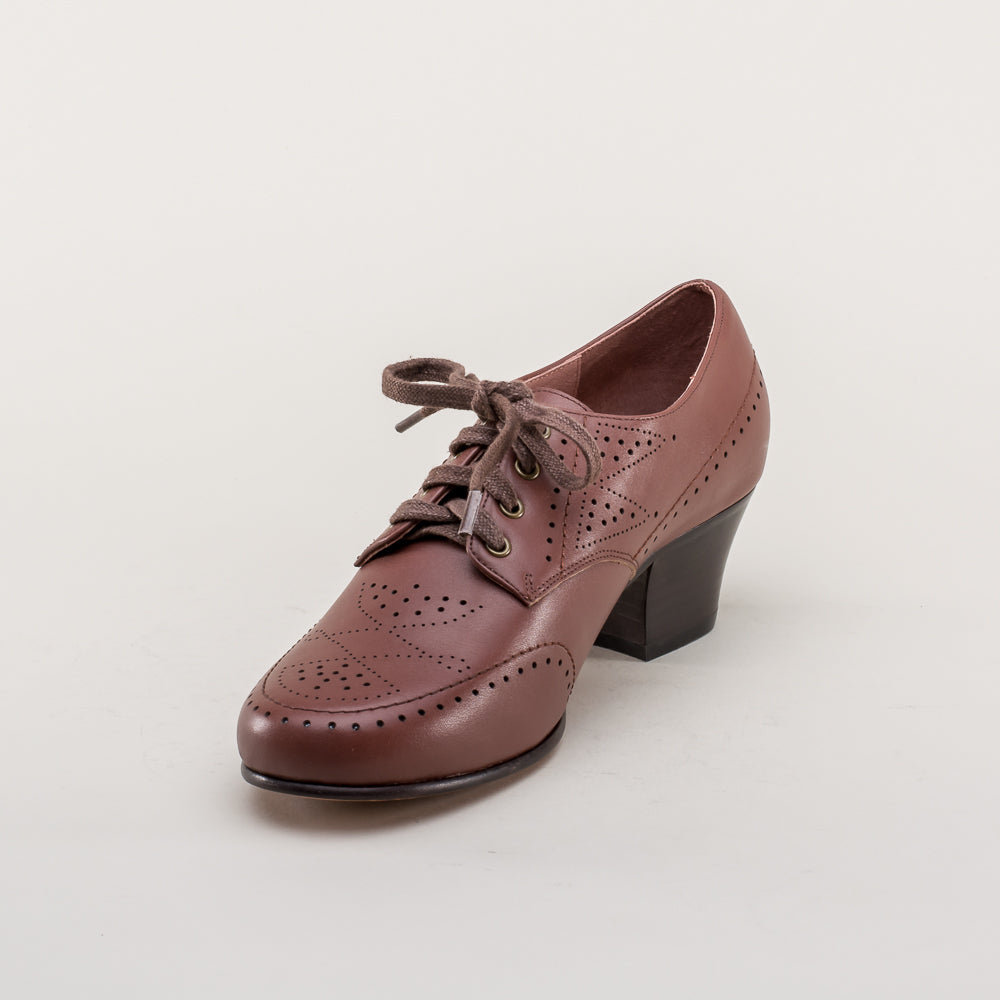 Claire Women's 1940s Oxfords (Brown) – American Duchess