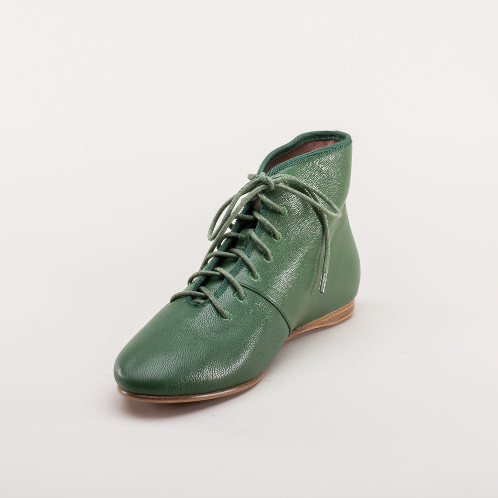 Emma Women's Regency Leather Boots (Green) – American Duchess