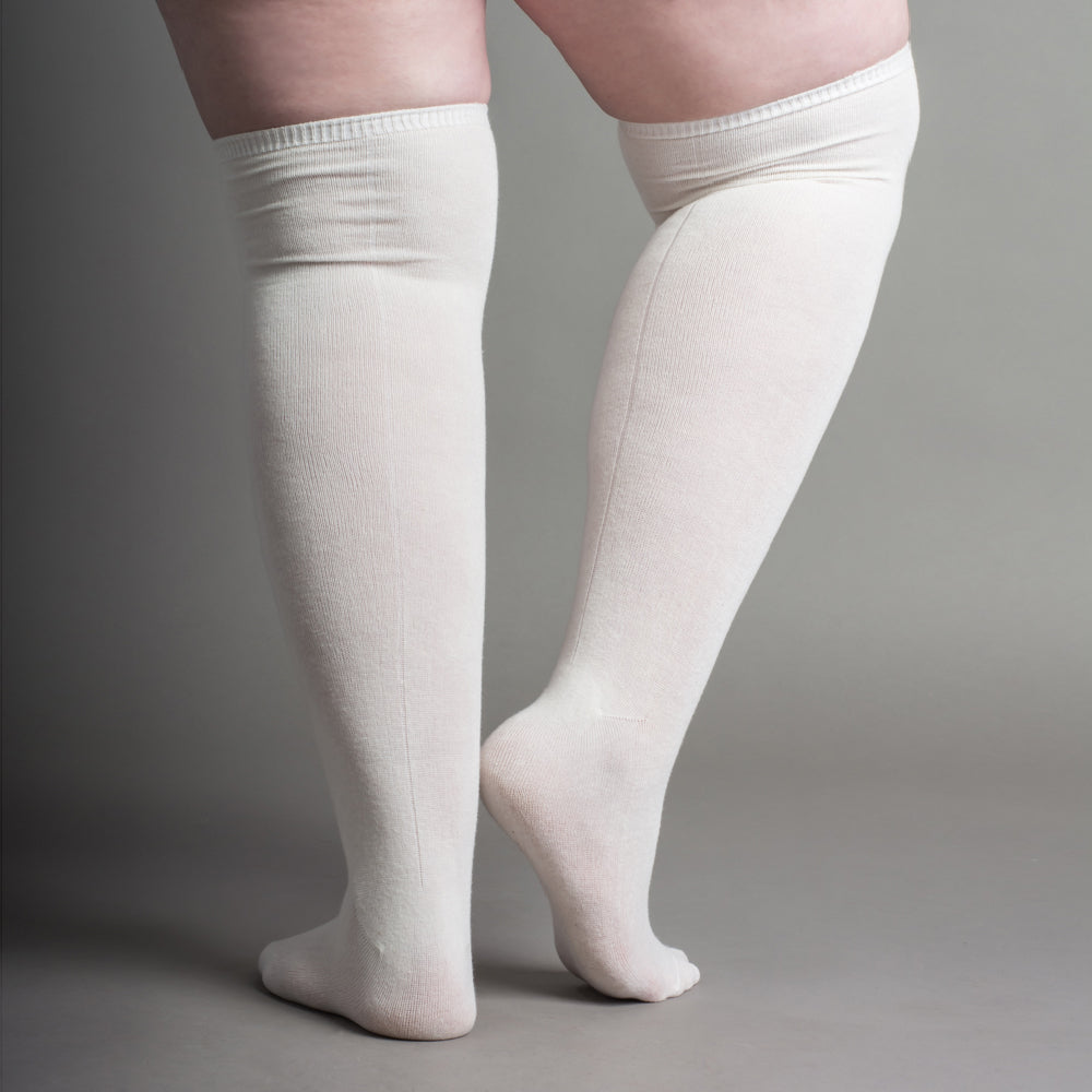 Extra Stretch Cotton Stockings (Ivory)