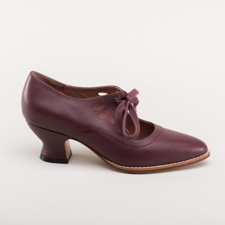 Gibson Women's Edwardian Leather Shoes (Merlot) – American Duchess