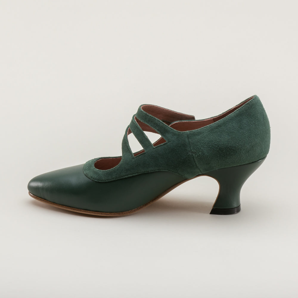 Mae Women's Edwardian Shoes (Green) – American Duchess
