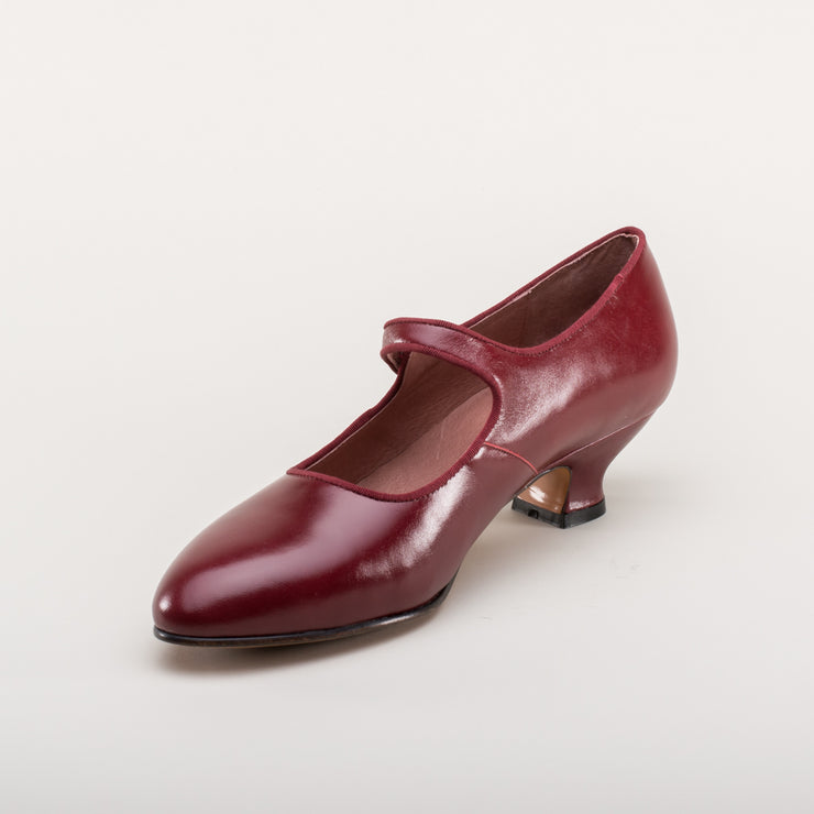 Millie Women's 1920s Mary Jane Shoes (Oxblood) – American Duchess