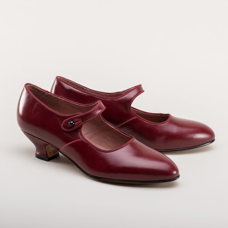 Millie Women's 1920s Mary Jane Shoes (Oxblood) – American Duchess