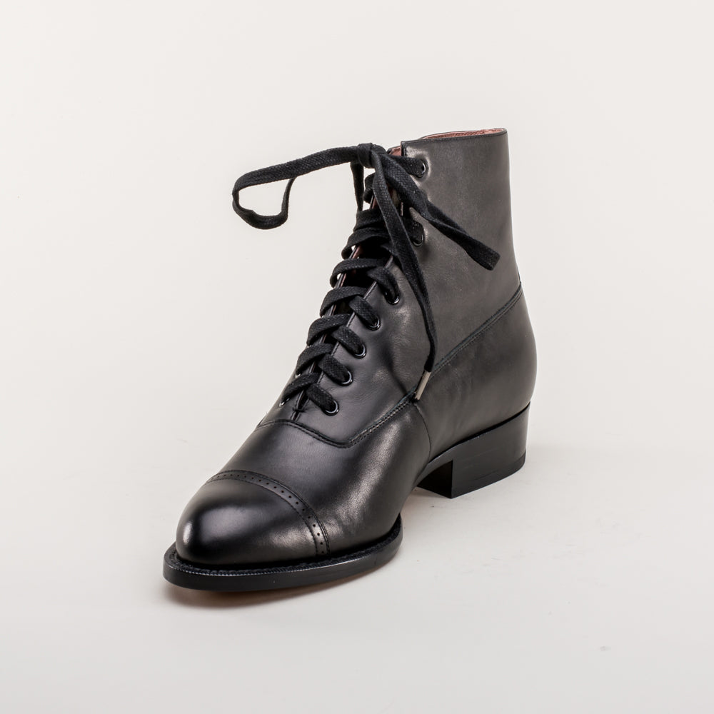 Rainey Women's Vintage Lace-Up Boots (Black) – American Duchess