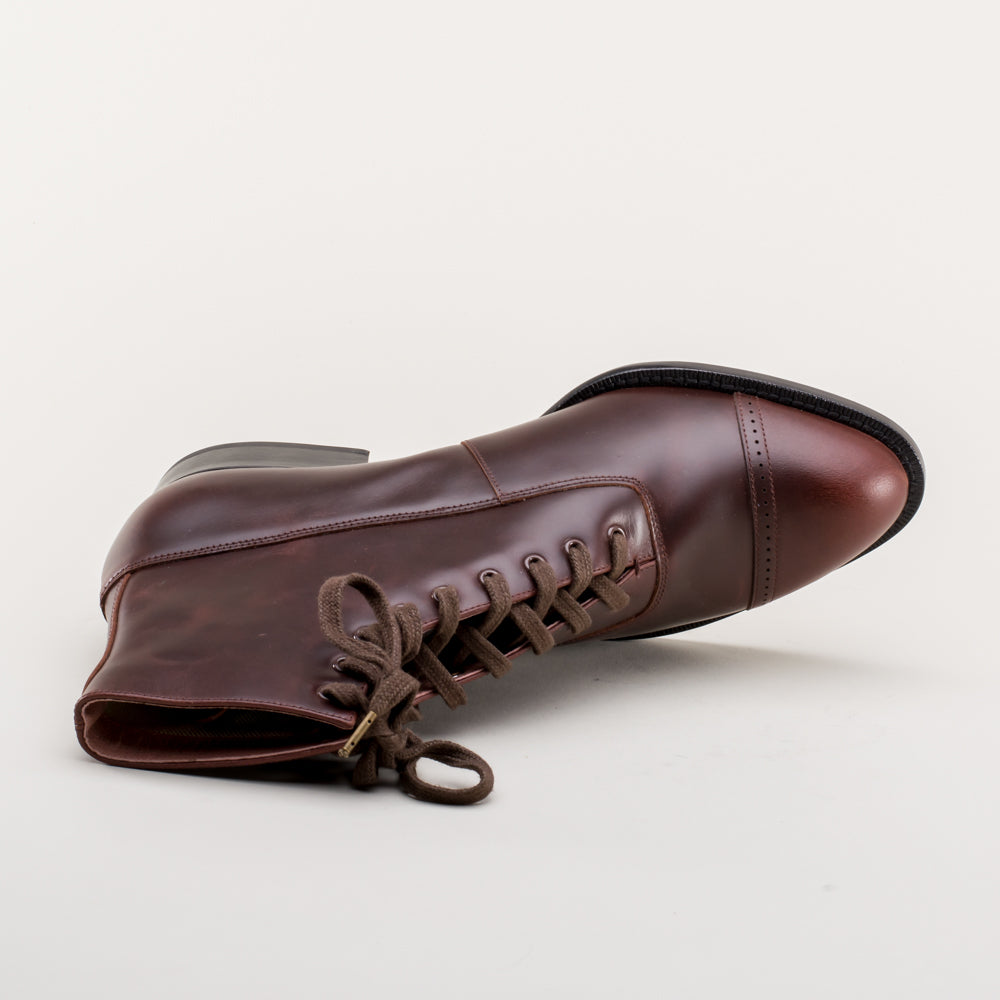 Rainey Women's Vintage Lace-Up Boots (Cordovan) – American Duchess